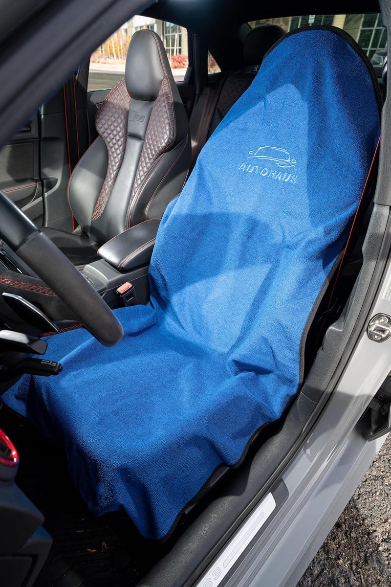 Auto Haus Waterproof Car Seat Towel Cover – Sweatproof Seat Towel Protector, Quick-Dry, Non-Slip, Washable – Universal Front Seat Cover for Cars, SUVs & Trucks – Great for Gym/Post-Workout, Beach, Snow - Image 3